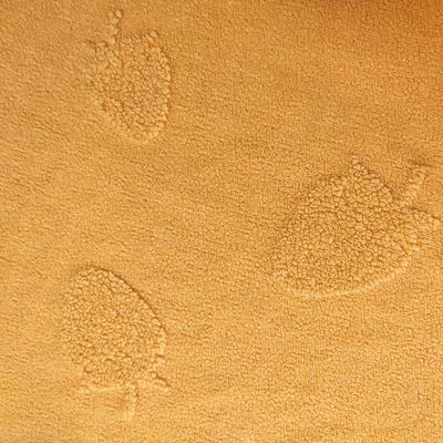 Afwijking Gebreide Sherpa-de Polyester Gele Jacquard van de Vachtstof 100% voor Kledingstuk