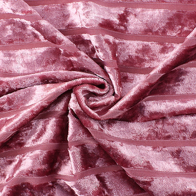 De streep Diamond Korean Velvet Fabric Stripe voor Dames kleedt GSM 240
