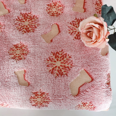 De afwijking breide 270 die GSM de Stoffen100% Polyester van de Flanelvacht met Gouden Folie met een laag wordt bedekt