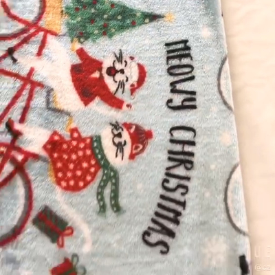 Gedrukte de Vachtstof 300gsm van het Kerstmisflanel voor Stoffering Toy Blankets
