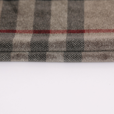 Gevormde het Fluweelstof 240gsm van de koffiekleur Plaid voor Pillowslip-Gordijnbroek