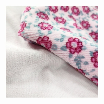 De bloem Gedrukte Polyester van de het Fluweelstof 310gsm 100% van het Jacquardfluweel