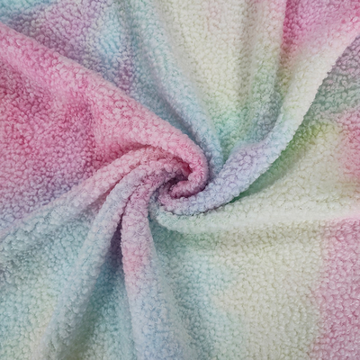 De Vachtstof 280 van Sherpa van de bandkleurstof Gsm 100% Polyester Kleurrijk voor Hoodie