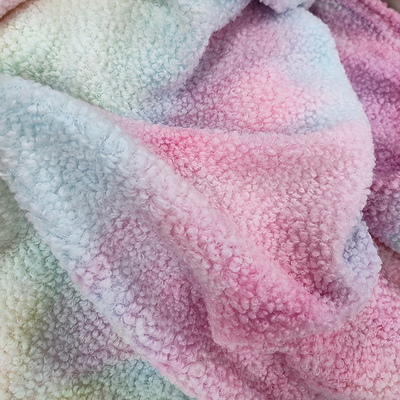 De Vachtstof 280 van Sherpa van de bandkleurstof Gsm 100% Polyester Kleurrijk voor Hoodie