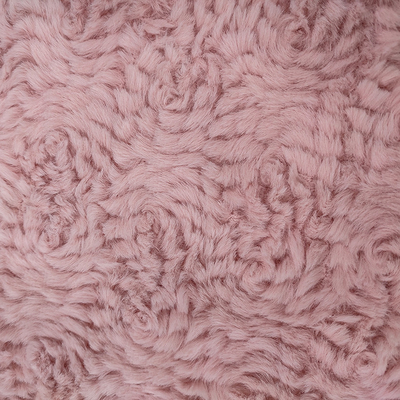De roze het Bontstof van Polyesterfaux breide ' 58/60 voor het Konijn van de Kledingsbloem