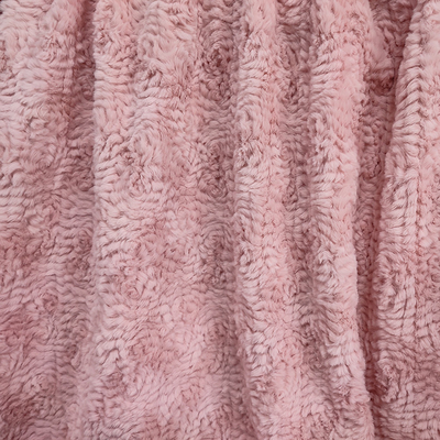 De roze het Bontstof van Polyesterfaux breide ' 58/60 voor het Konijn van de Kledingsbloem