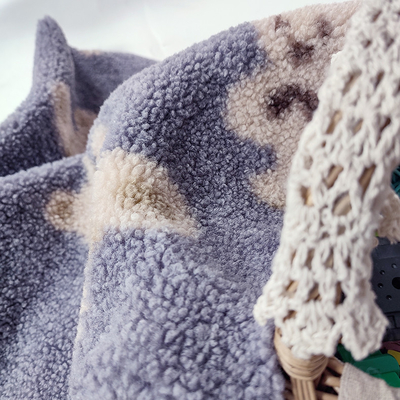 Teddy Bear Sherpa Fleece Fabric 330 Gsm 100% Polyester draagt Gedrukt