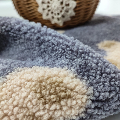 Teddy Bear Sherpa Fleece Fabric 330 Gsm 100% Polyester draagt Gedrukt