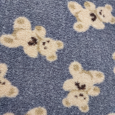 Teddy Bear Sherpa Fleece Fabric 330 Gsm 100% Polyester draagt Gedrukt