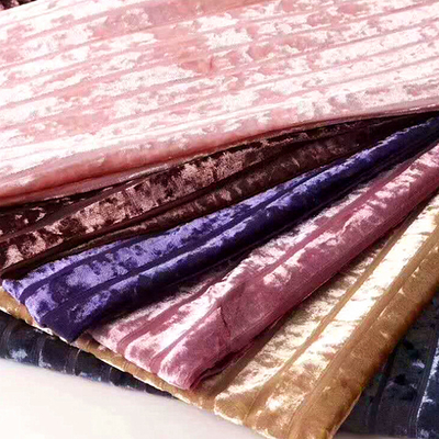 De streep Diamond Korean Velvet Fabric Stripe voor Dames kleedt GSM 240
