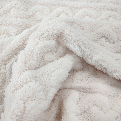 Witte Algemene Pluche Shu Velveteen Fabric 270 GSM Zachte Sherpa voor de Winterpyjama's