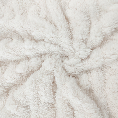 Witte Algemene Pluche Shu Velveteen Fabric 270 GSM Zachte Sherpa voor de Winterpyjama's