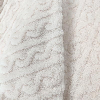 Witte Algemene Pluche Shu Velveteen Fabric 270 GSM Zachte Sherpa voor de Winterpyjama's
