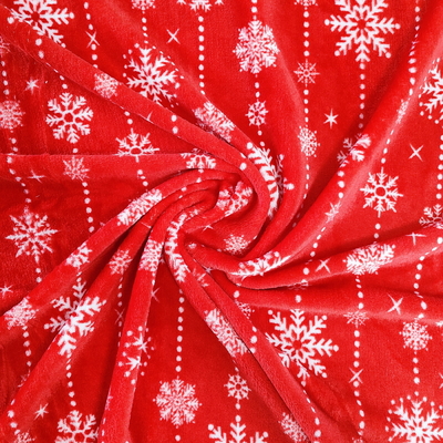 De super Zachte Gedrukte Polyester van Flanelcoral fabric 240GSM 100% voor Kerstmisgebruik