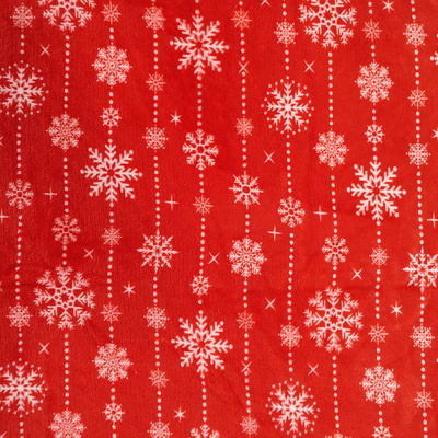 De super Zachte Gedrukte Polyester van Flanelcoral fabric 240GSM 100% voor Kerstmisgebruik