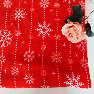 De super Zachte Gedrukte Polyester van Flanelcoral fabric 240GSM 100% voor Kerstmisgebruik