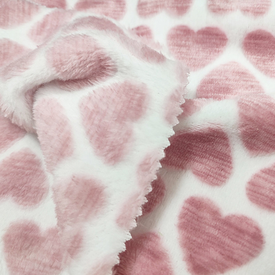 Van de het Flanelvacht van de brandwond uit Polyester de Stof 300GSM voor Deken met Douanepatroon