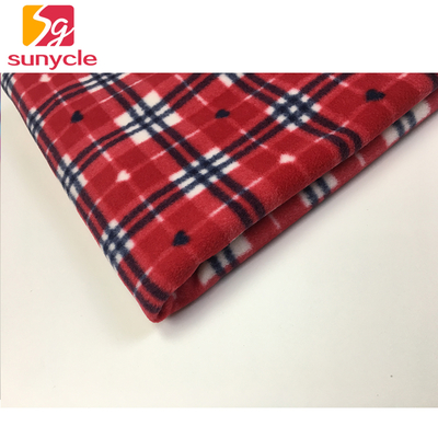 Anti-krimp bedrukt polar fleece 250GSM stof 2000M MOQ