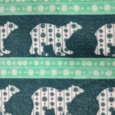 Het gedrukte Groene Valse Bont Materiële 330gsm 150D van de Konijnpluche