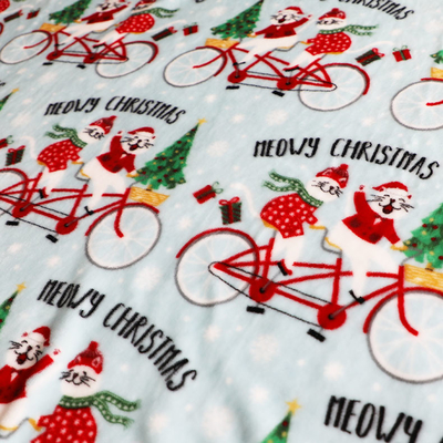 Gedrukte de Vachtstof 300gsm van het Kerstmisflanel voor Stoffering Toy Blankets