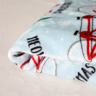 Gedrukte de Vachtstof 300gsm van het Kerstmisflanel voor Stoffering Toy Blankets