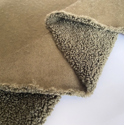 350gsm Teddy Sherpa Fabric 288F 150D voor de Stofferingstapijt van de Winterkleren