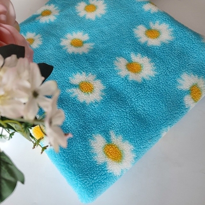 Vacht van zonnebloem de 370gsm Gedrukte Sherpa voor Pillowslip Sofa Cover Bag