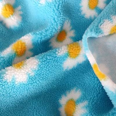 Vacht van zonnebloem de 370gsm Gedrukte Sherpa voor Pillowslip Sofa Cover Bag