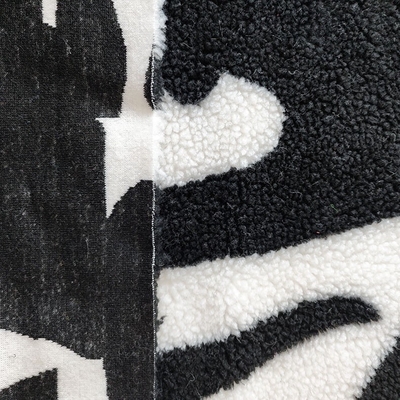 van de Polyester Zachte Sherpa van 650gsm 100% de Vachtstof voor Geverfte het Garen van de Jasjehandtas