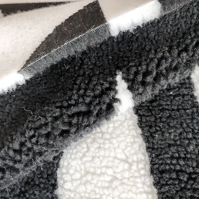 van de Polyester Zachte Sherpa van 650gsm 100% de Vachtstof voor Geverfte het Garen van de Jasjehandtas