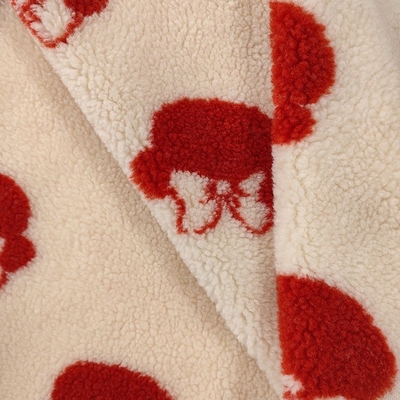 100% de Stoffengaren Geverfte Jacquard 650gsm 288F van polyestersherpa