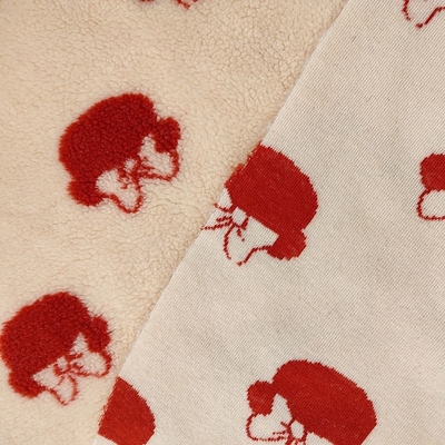 100% de Stoffengaren Geverfte Jacquard 650gsm 288F van polyestersherpa