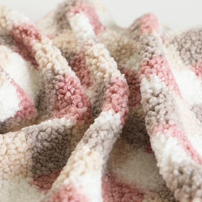 Plaid Gedrukte Sherpa-Vachtstof 300gsm voor de Handtas van Stofferingshometextile