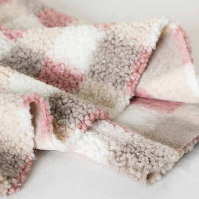 Plaid Gedrukte Sherpa-Vachtstof 300gsm voor de Handtas van Stofferingshometextile