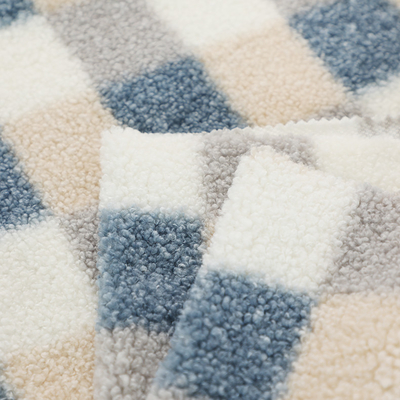200gsm de plaid Gedrukte Sherpa Gevoerde Polyester van de Vachtstof 100%