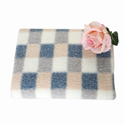 200gsm de plaid Gedrukte Sherpa Gevoerde Polyester van de Vachtstof 100%