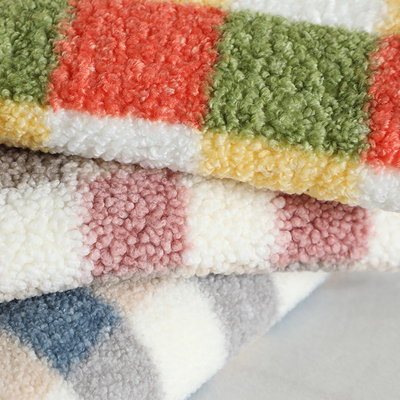 200gsm de plaid Gedrukte Sherpa Gevoerde Polyester van de Vachtstof 100%
