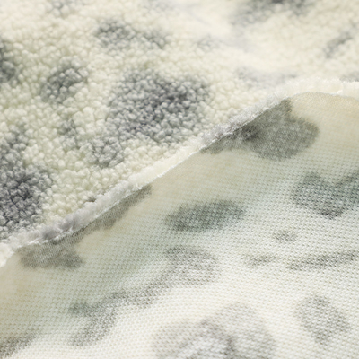 100% polyester Gedrukte Sherpa-Vachtstof 150D 288F 300gsm voor Zakkenstoel Pajams
