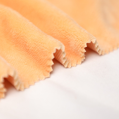 De stevige Oranje Enige Zij Korte Pluche van Shu Velveteen Fabric 150gsm voor Pillowslip Sofa Cover