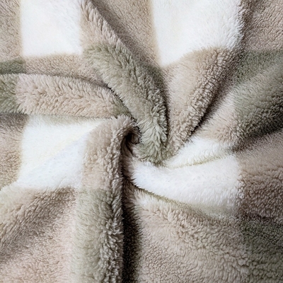 De plaid Gedrukte Polyester 280gsm van Shu Velveteen Fabric 100%