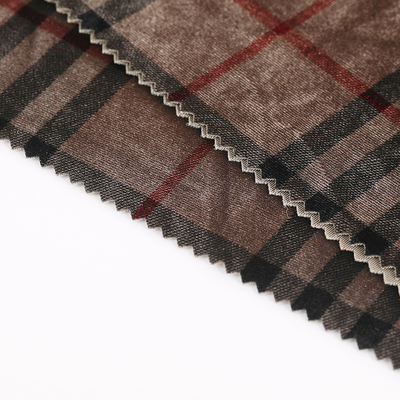 Gevormde het Fluweelstof 240gsm van de koffiekleur Plaid voor Pillowslip-Gordijnbroek