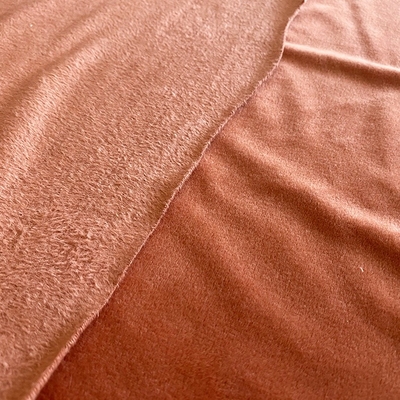 Stevige de Kleuren Super Zachte Stof Coral Red Double Side van de Spandexpolyester