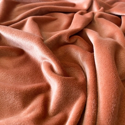 Stevige de Kleuren Super Zachte Stof Coral Red Double Side van de Spandexpolyester