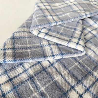 Drukte de polyester Klassieke Plaid Super Zachte Stof voor Schoenenkleren Pillowslip