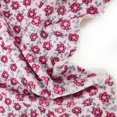 De bloem Gedrukte Polyester van de het Fluweelstof 310gsm 100% van het Jacquardfluweel