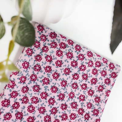 De bloem Gedrukte Polyester van de het Fluweelstof 310gsm 100% van het Jacquardfluweel