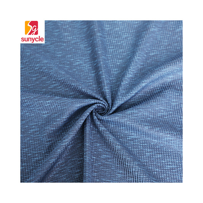 De blauwe Wafel Van kationen van de Stoffenspandex van Polyester Enige Jersey breit