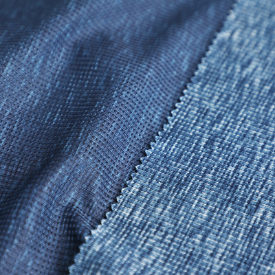 De blauwe Wafel Van kationen van de Stoffenspandex van Polyester Enige Jersey breit