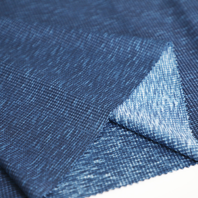De blauwe Wafel Van kationen van de Stoffenspandex van Polyester Enige Jersey breit