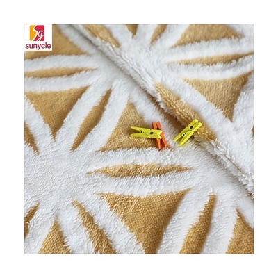 Zonnebloemjacquard Shu Velveteen Fabric 280gsm voor Huis Textiel Algemene Pillowslip